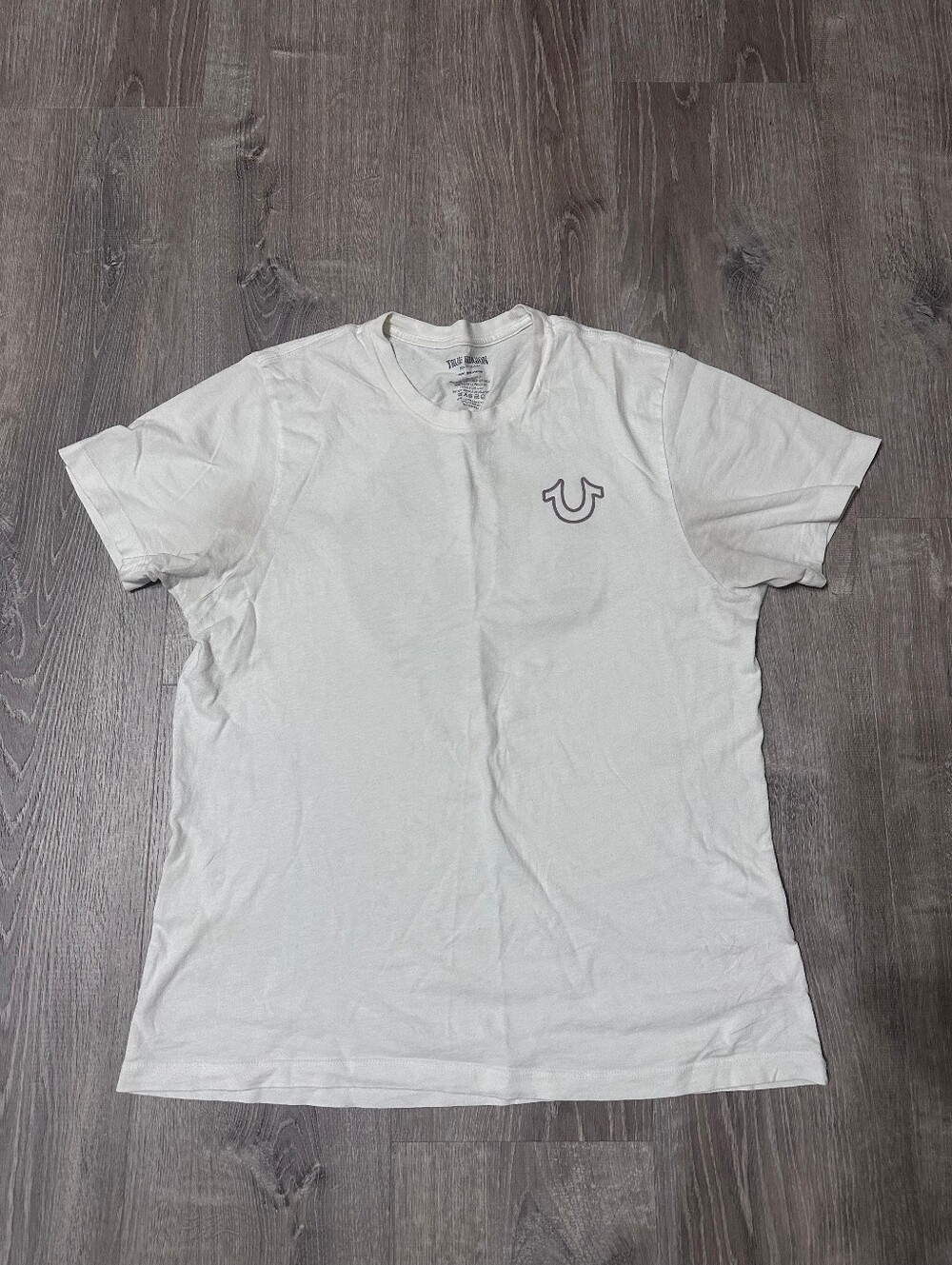 True Religion White Crewneck Tee with Small Logo